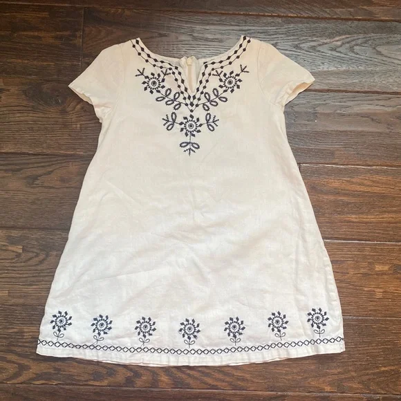 GAP | Dresses | Gap Kids Embroidered Linen Dress | Poshmark